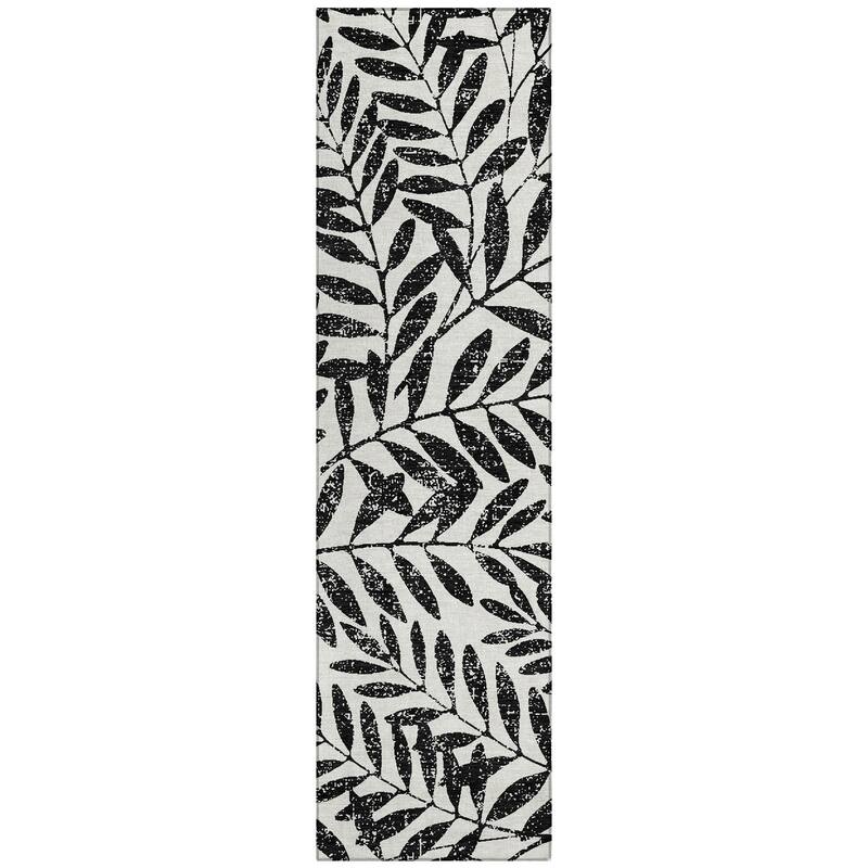 Machine Washable Indoor/ Outdoor Chantille Palm Rug