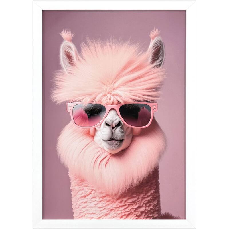 Paragon Llama in Sunglasses Framed Art