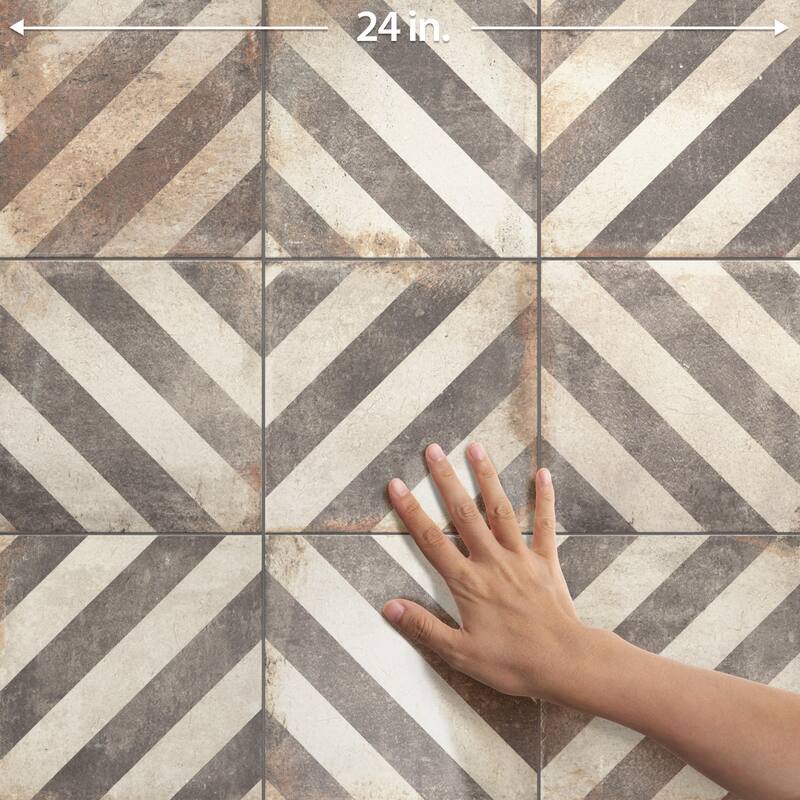 Merola Tile D'Anticatto Decor Obliqua 8-3/4" x 8-3/4" Porcelain Floor and Wall Tile