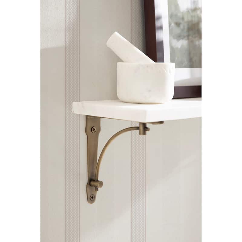 Kate and Laurel Hatley Marble Wall Shelf - 20"