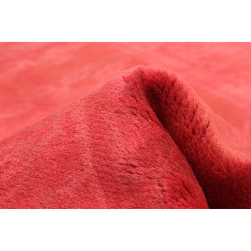 ECARPETGALLERY Hand-knotted Color Transition Dark Pink Wool Rug - 2'7 x 9'5
