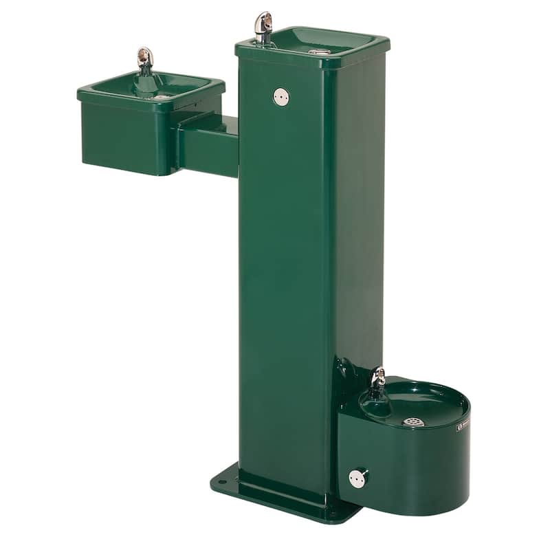 Haws StreetSmart Floor Mounted Stainless Steel Vandal-Resistant Pet - Green