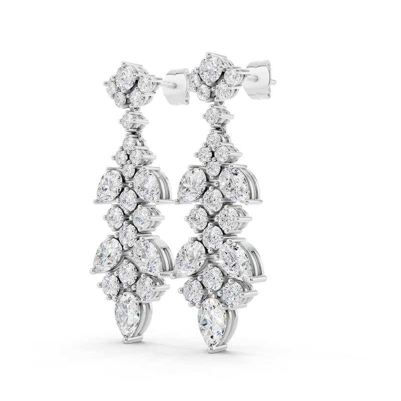 Auriya 14k Gold 3ctw Lab Grown Diamond Dangle Earrings (E-F VS)