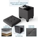 preview thumbnail 144 of 192, Empyrean Tuffted Folding Foot Rest Storage Ottoman Bench with Storage Bins