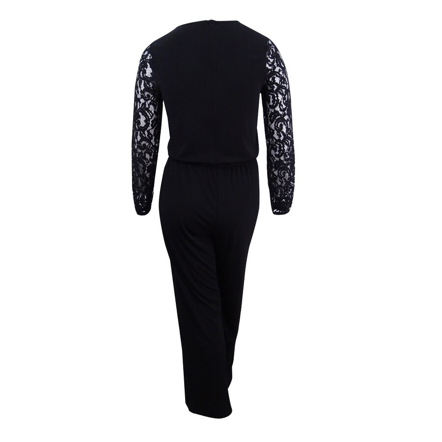 michael kors lace sleeve jumpsuit