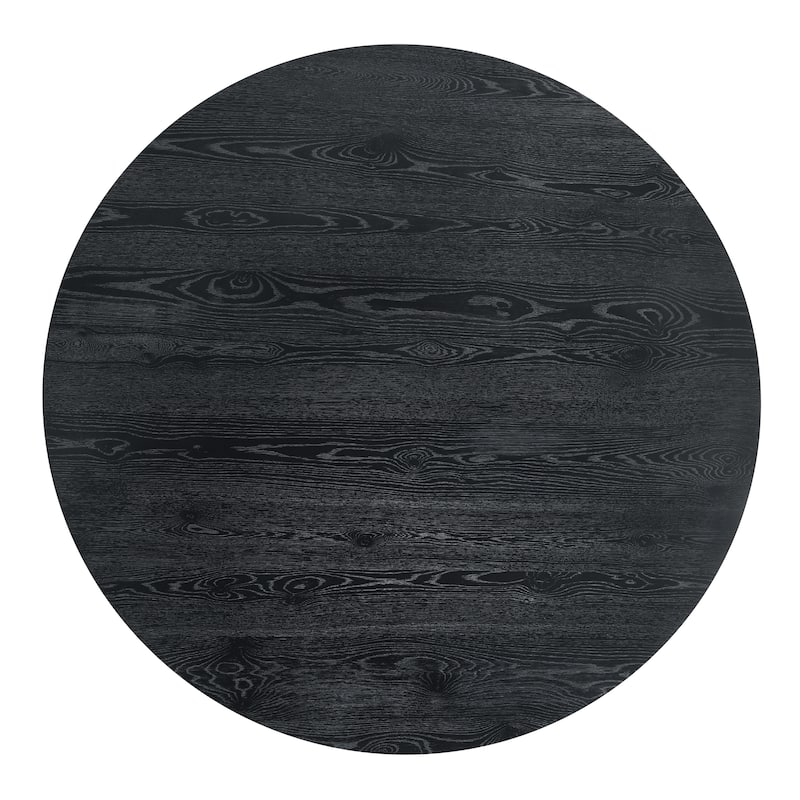 Piastro Black Dining Table with Pedestal Base