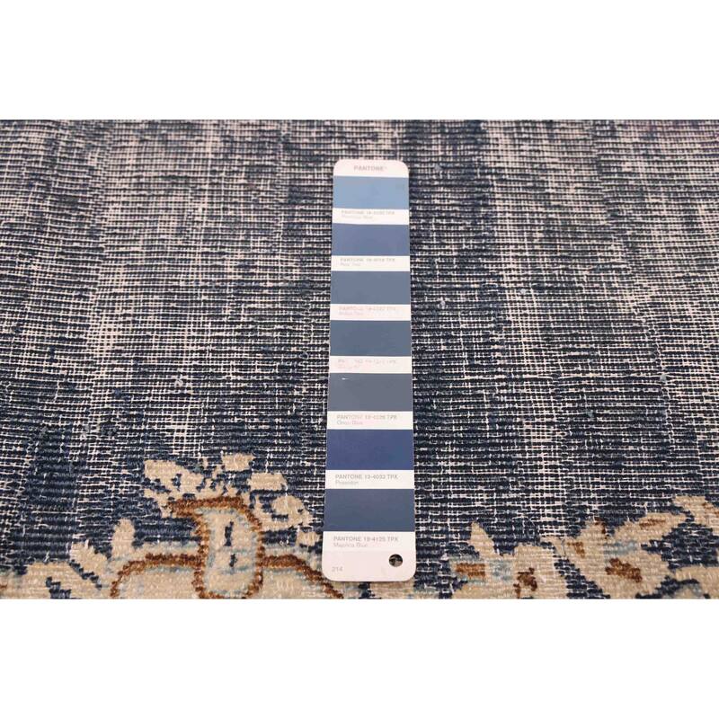 ECARPETGALLERY Hand-knotted Antalya Vintage Navy Wool Rug - 8'9 x 11'11