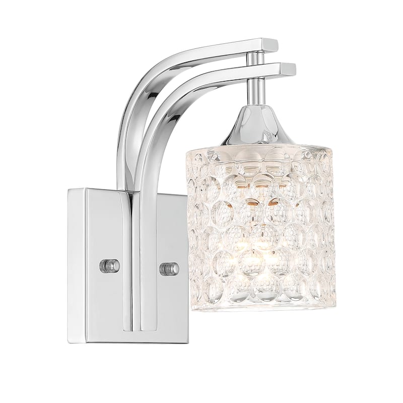 1 - Light Polished Chrome Armed Sconce - W4.72"xD7.87"xH8.66"