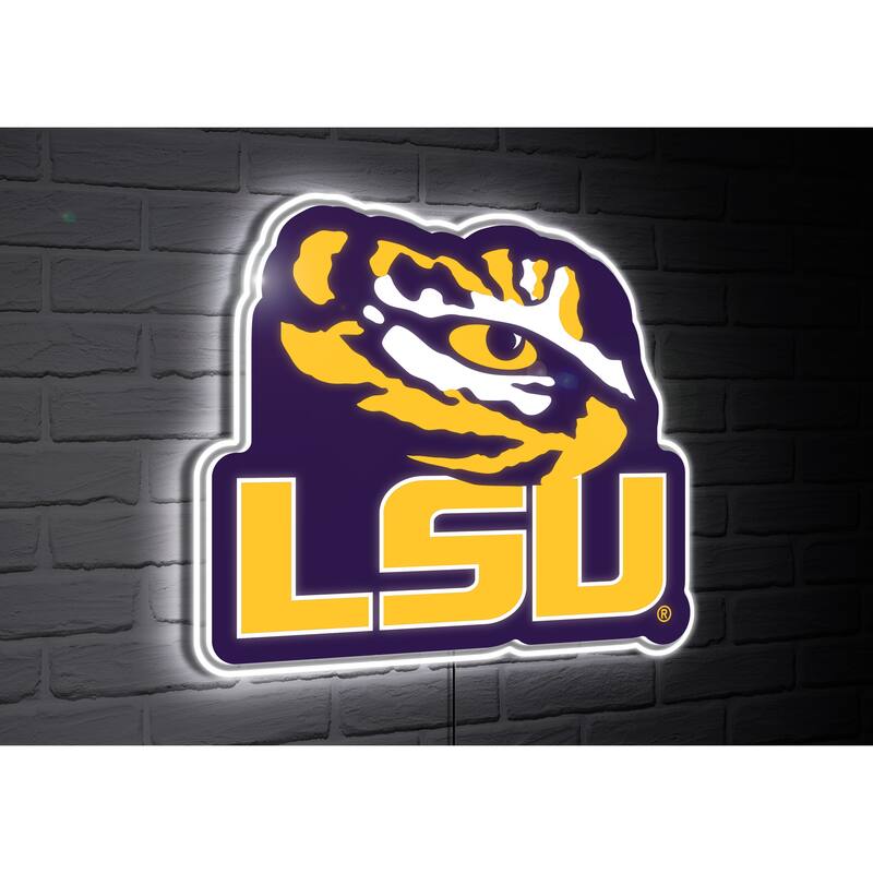 LSU Tigers Team Logo LED Wall Decor Lighted Sign