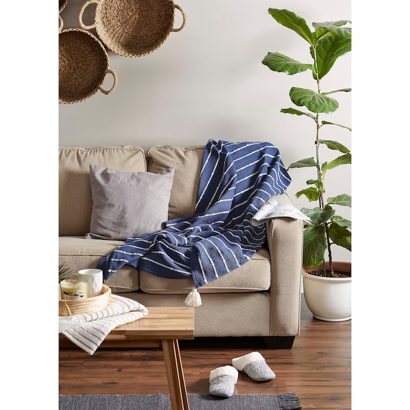DII Slub Stripe Throw