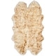preview thumbnail 80 of 96, SAFAVIEH Handmade Natural Sheepskin Leanca 3.4-inch Thick Rug