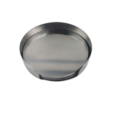 Set of 4 Coasters Silver- A - SILVER