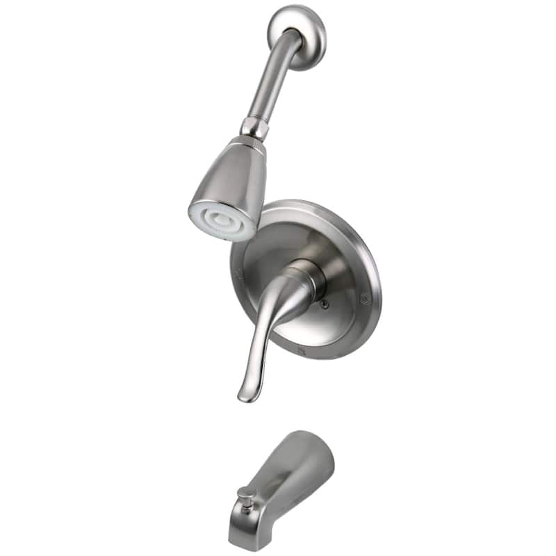 Kingston Brass Yosemite Tub and Shower Trim Package with 1.8 GPM - Brushed Nickel