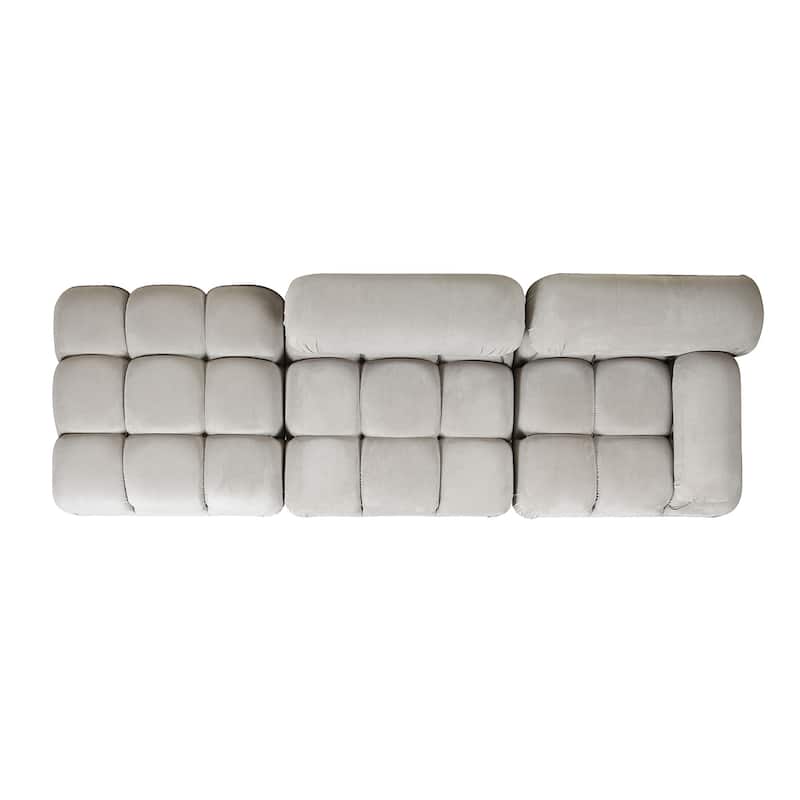 Marcel 109.5" Bubble Modular Modern Chaise Sofa