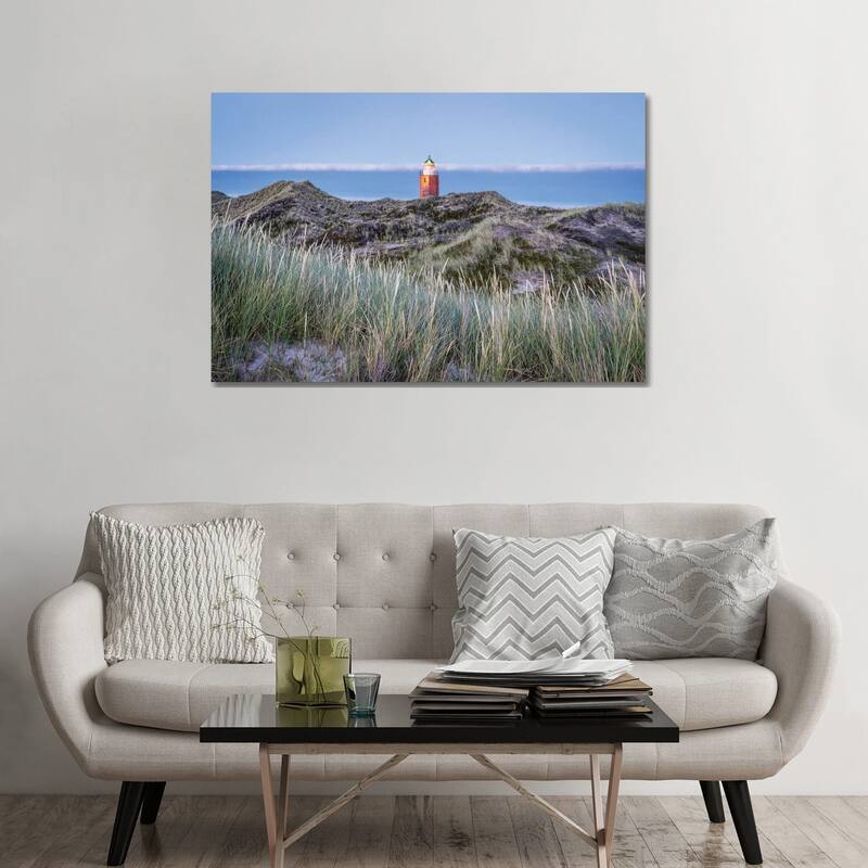 iCanvas "Lighthouse Quermarkenfeuer Rotes Kliff On Sylt, Schleswig Holstein, Germany" by Jan Becke Canvas Print - 32x48x1.5