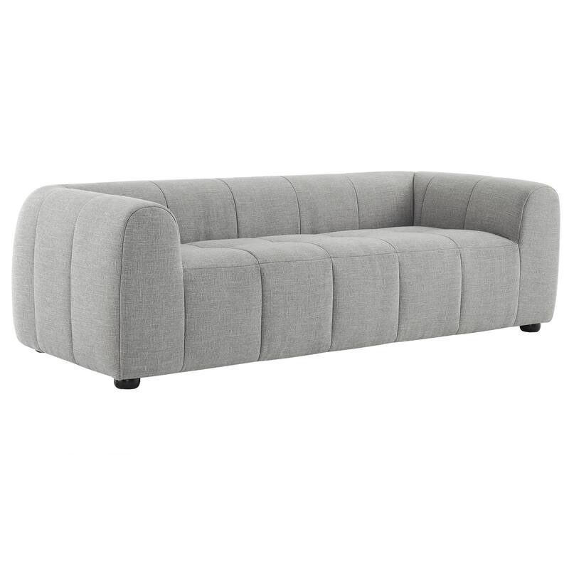 Liana Upholstered Fabric Sofa in Pewter