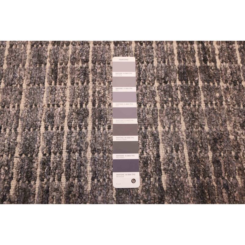 ECARPETGALLERY Hand Loomed Ananda Dark Grey Silk Rug - 4'0 x 6'0