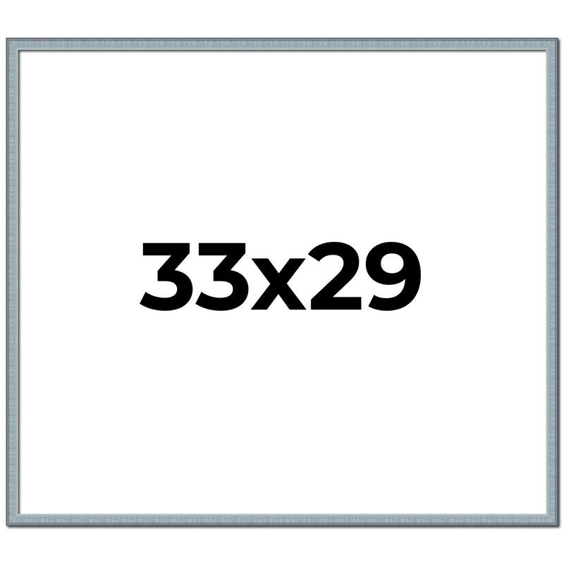 33x29 Frame Rustic Sky Blue Solid Wood Picture Frame | 0.75 Inch
