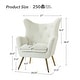 preview thumbnail 59 of 107, Eusebio Tufted Velvet Accent Chair with Wingback, Arms, and Metal Gold Legs for Living Room or Bedroom by HULALA HOME