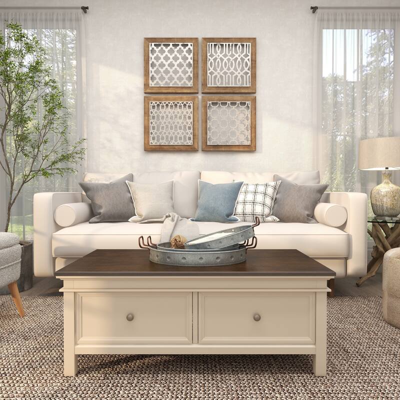 Gray Metal Galvanized Oval Living Room Decor Tray with Rust Handles (Set of 3)