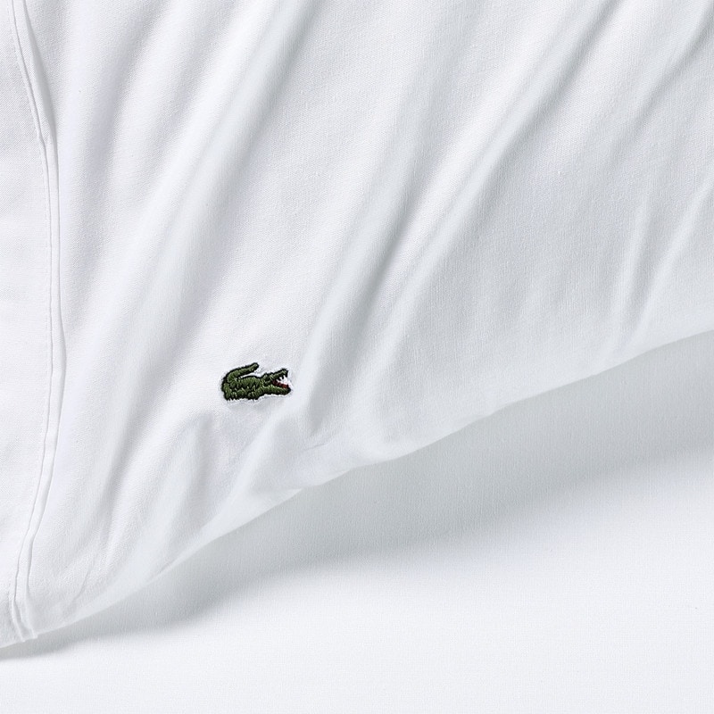 Lacoste Percale Cotton Solid Sheet Set