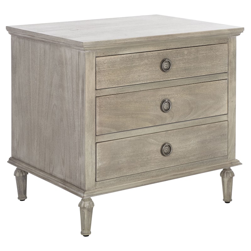 SAFAVIEH Couture Firyal 3-Drawer Wood Nightstand