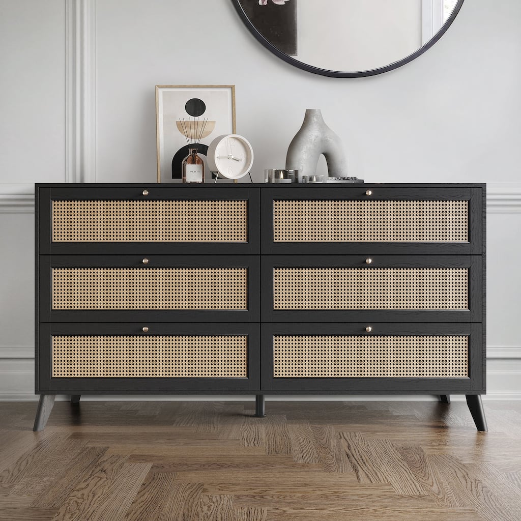 CraftPorch Mid-Century Modern Black Dresser