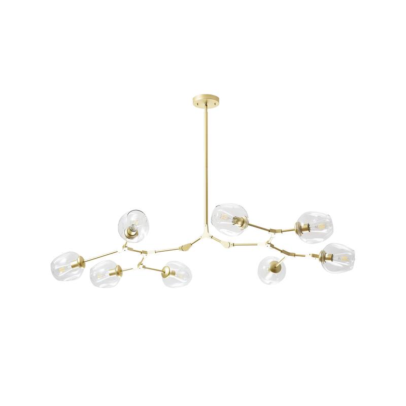 Cusp Barn Sputnik Chandeliers 8-Light Modern Mid Century Ceiling Light Adjustable Pendant Light Fixture for Hallway Foyer