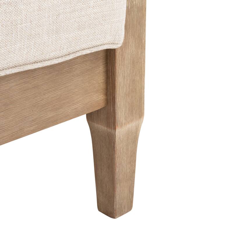 SAFAVIEH Couture Martinique Wood Patio Armchair. - 31.4" W x 35.6" L x 32.6" H