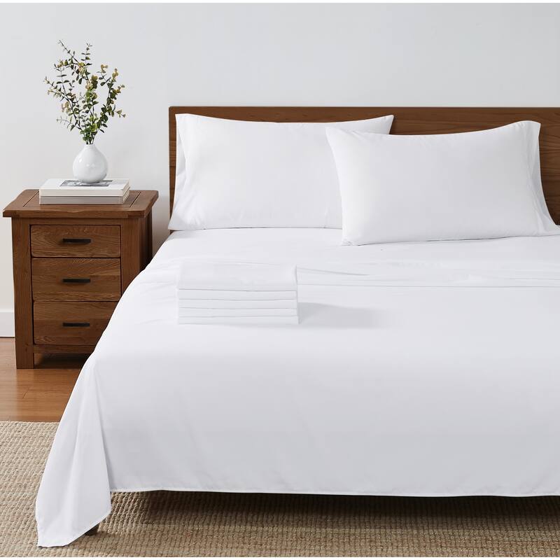 Truly Soft Hospitality 6 PACK Flat Sheet Set
