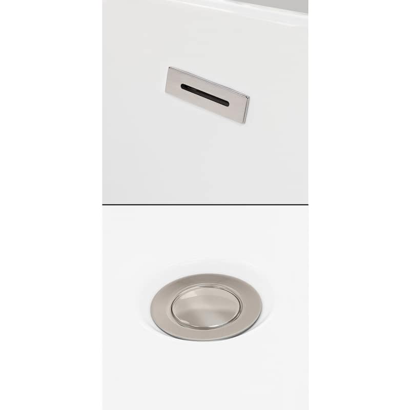 Wyndham Collection Ursula 59" Freestanding Soaking Tub with Tub Filler