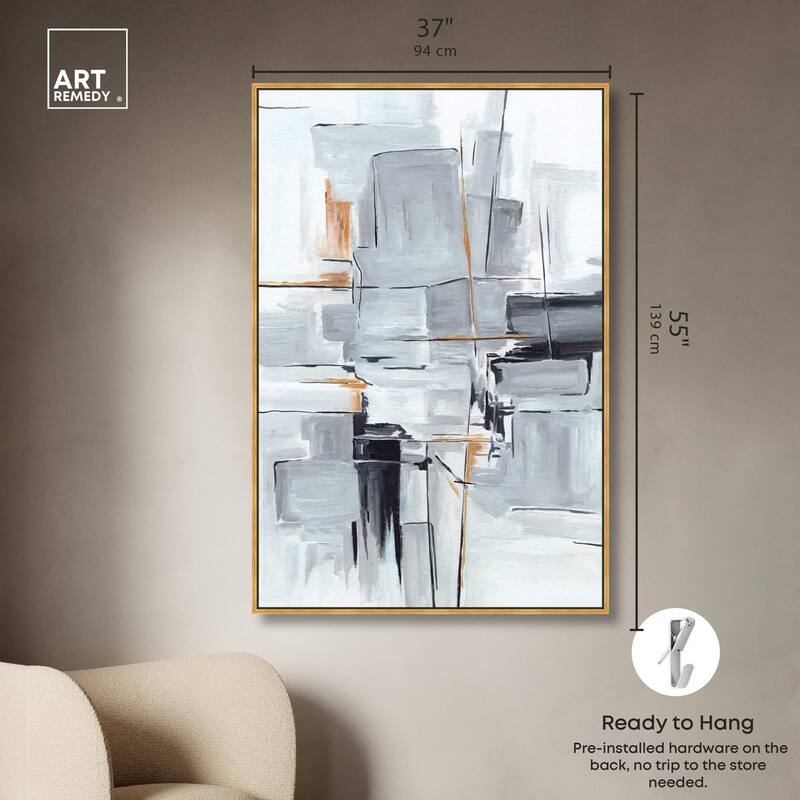 Elegant Grey Shades I Canvas by Art Remedy