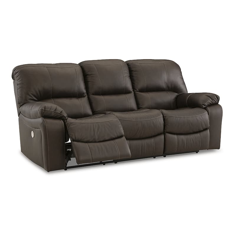 Signature Design by Ashley Leesworth Brown Reclining Power Sofa - 88"W x 41"D x 41"H