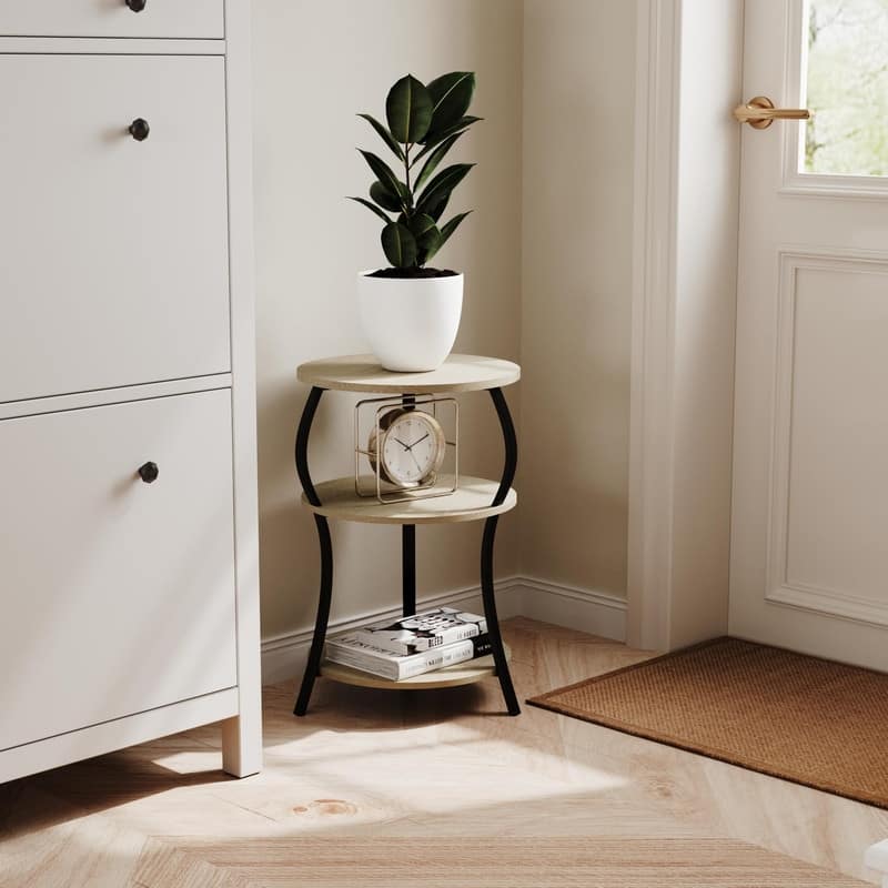 Snack Table TV Tray Table - 15.75"D x 15.75"W x 24"H