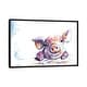 preview thumbnail 1 of 7, iCanvas "This Little Piggy" by BebesArts Framed Black - 26x40