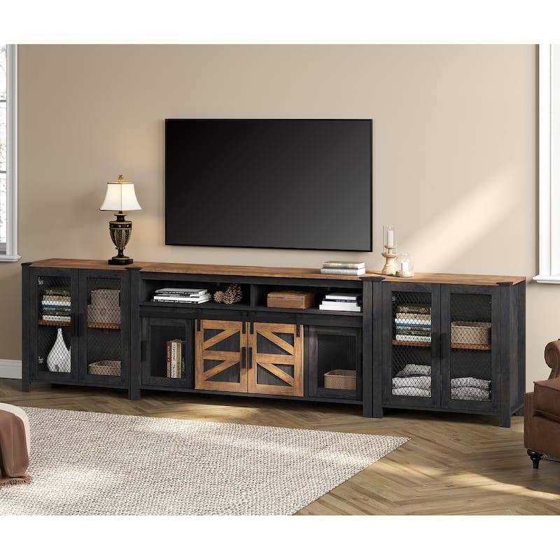 WAMPAT 2 in 1 TV Stand set for ups to 100 inch TV