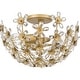 preview thumbnail 1 of 6, Rosemary 3-Light Soft Gold Semi-Flush Mount