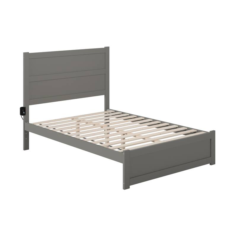NoHo Full Bed with Footboard in Grey