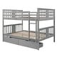 preview thumbnail 5 of 10, Space-Saving Full over Full Bunk Bed with Drawers & Ladder