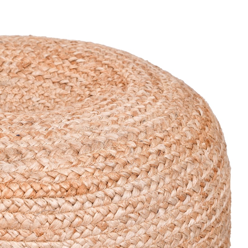 Tan Jute Pouf Ottoman