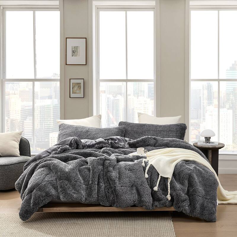Chunky Bunny Git Cozy - Coma Inducer® Oversized Comforter Set - Black Salt - Black Salt - King