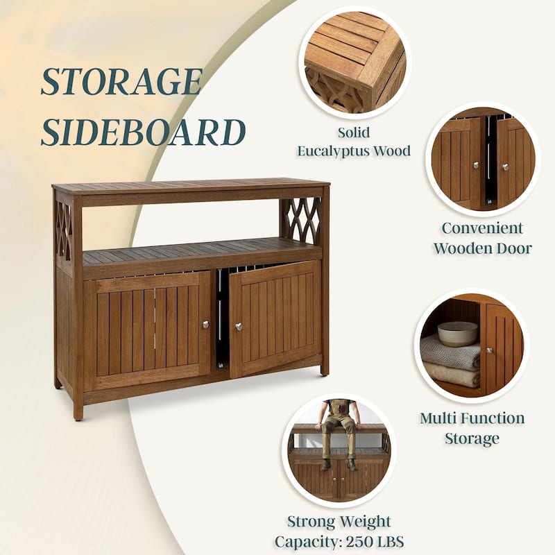 DTY Outdoor Living Longs Peak Eucalyptus Sideboard