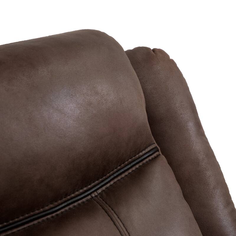 Verne 3-Piece Brown Manual Microsuede Manual Reclining Sofa Set