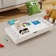 preview thumbnail 7 of 7, The 2 in 1 Rollaway Play Table and Toy Organizer Compatible with Lego Suitable for Storing Under Bed or Sofa-White