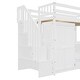 preview thumbnail 20 of 18, Twin Size Loft Bed with Stairs, Bookshelf, Drawers,Desk & Wardrobe