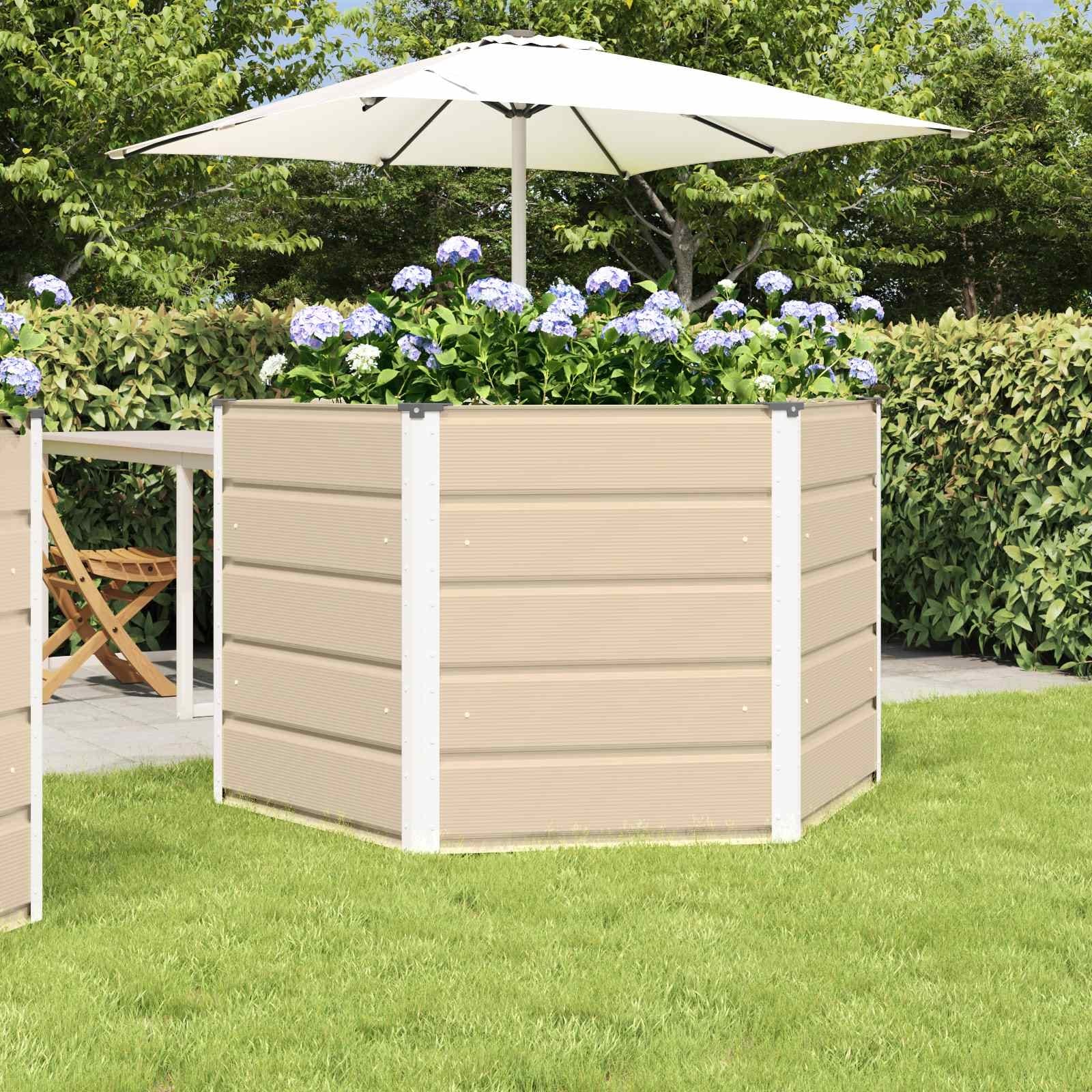 vidaXL Planter in Steel - 50.79 x 50.79 x 17.72 in.