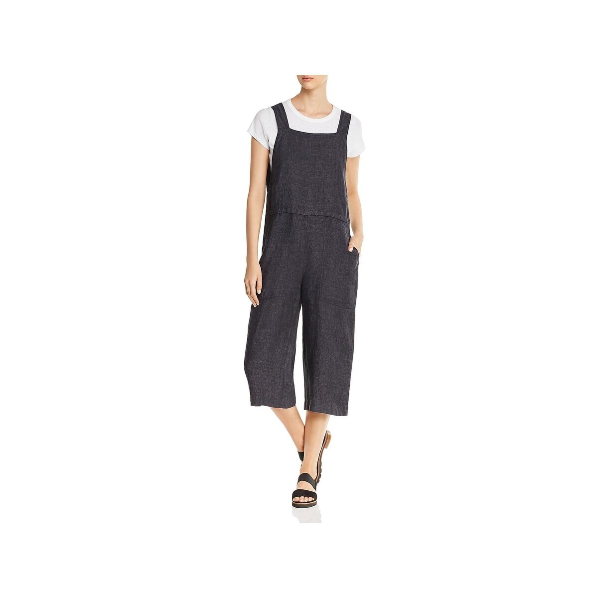 eileen fisher linen romper