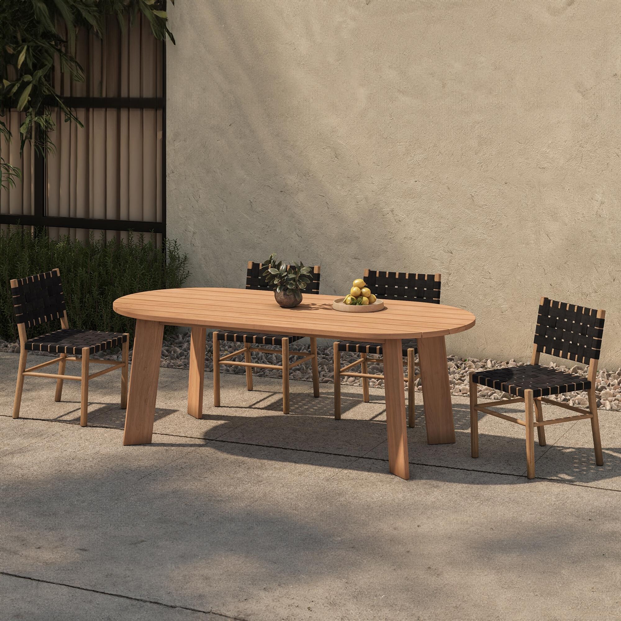 The Arth inavance one&#39;s table オーク NADAAL STUDIOS Anea, Oval Wooden Outdoor Dining Table, Seats