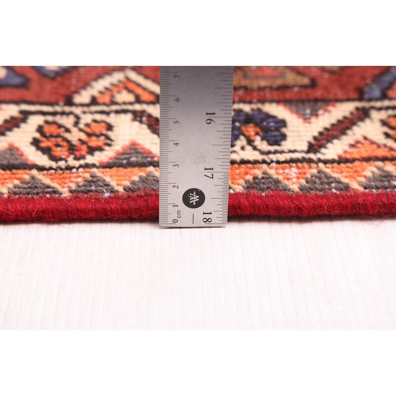 ECARPETGALLERY Hand-knotted Kayseri Vintage Dark Red Wool Rug - 6'6 x 9'9