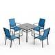 preview thumbnail 159 of 174, Patio Dining Set, Outdoor Dining Table and Chairs Set with Textilene Chairs, Adjustable Umbrella Hole for Garden, Backyard